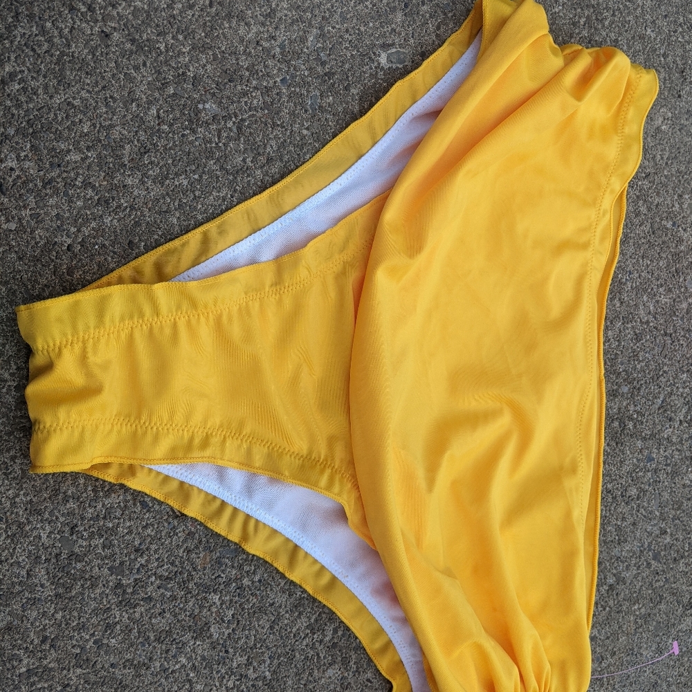 New Shein 2 Piece Yellow Bikini Set Size 2x - image 4